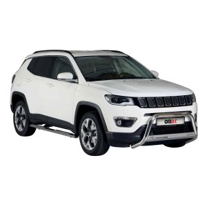 Jeep Compass Bull Bar - Omac - Steel - Silver - '17-'25 Jeep Compass Bull Bar - Omac - Steel - Silver - '17-'25